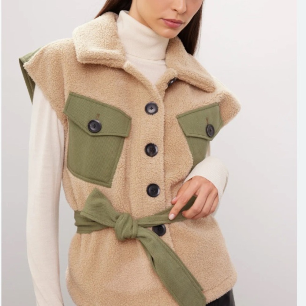 Marissa Webb Frankie Sherpa Button-Up Vest